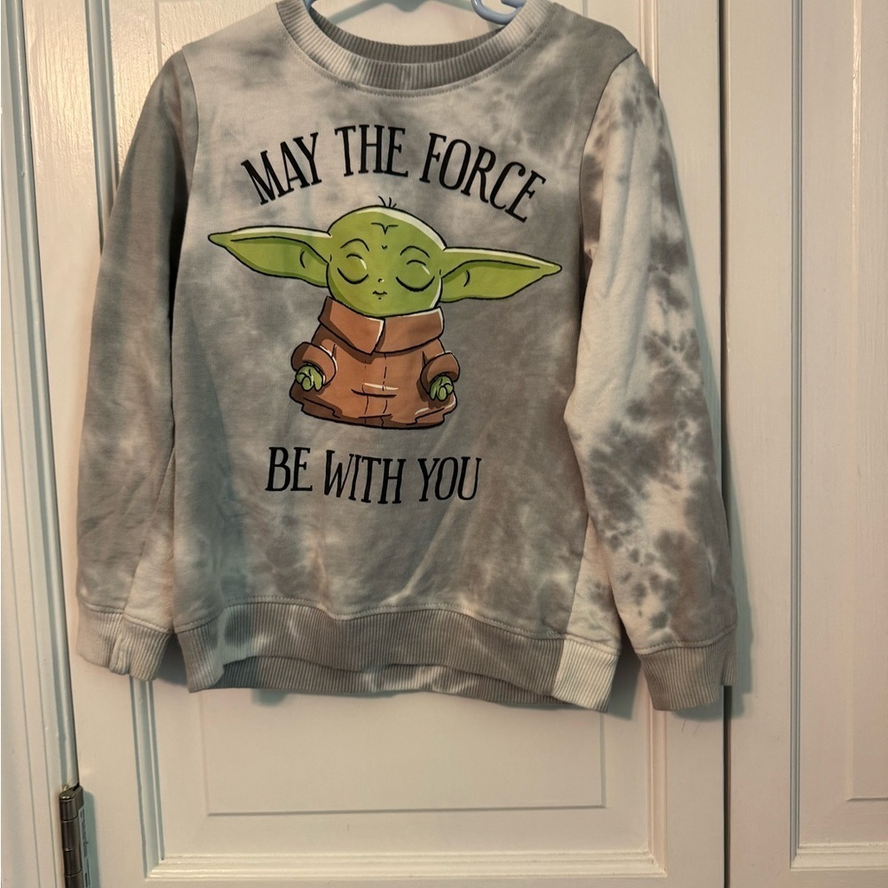 Star Wars Kids Yoda Sweatshirt. Like New! Sz 7 - Picture 3 of 6